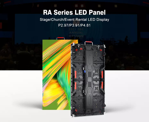 500x500mm يموت الصب لوحة الألومنيوم داخلي شاشة LED ملونة كاملة P2.6 P2.9 P3.91