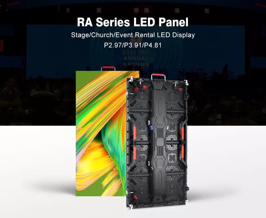 500x500mm يموت الصب لوحة الألومنيوم داخلي شاشة LED ملونة كاملة P2.6 P2.9 P3.91