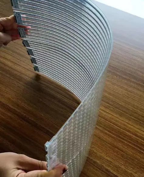 ستارة منحنية ملونة بالكامل للأفلام الداخلية ، شاشة LED شفافة عالية P7.5 P10